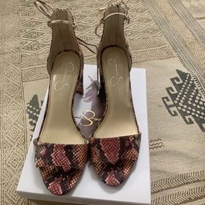 Jessica Simpson snakeskin heels